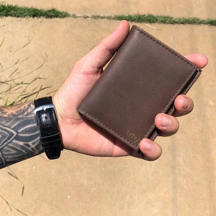 Carteira Masculina Couro Ecológico Premium com Porta Cartões