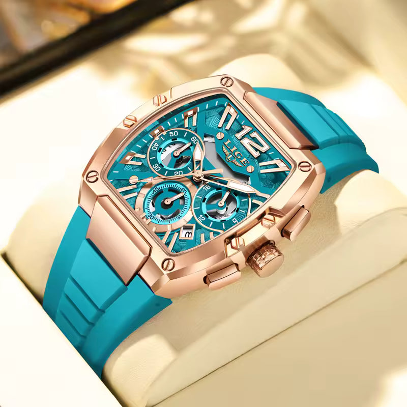 Relógio Masculino LIGE Esportivo Luxo à Prova D’Água