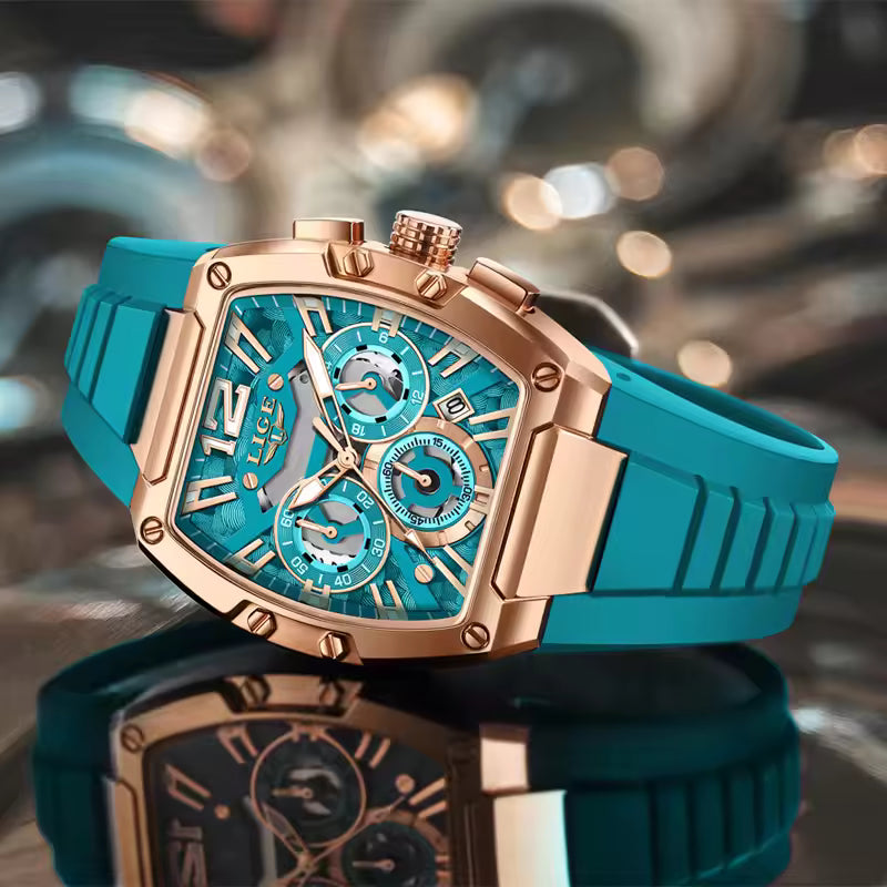 Relógio Masculino LIGE Esportivo Luxo à Prova D’Água