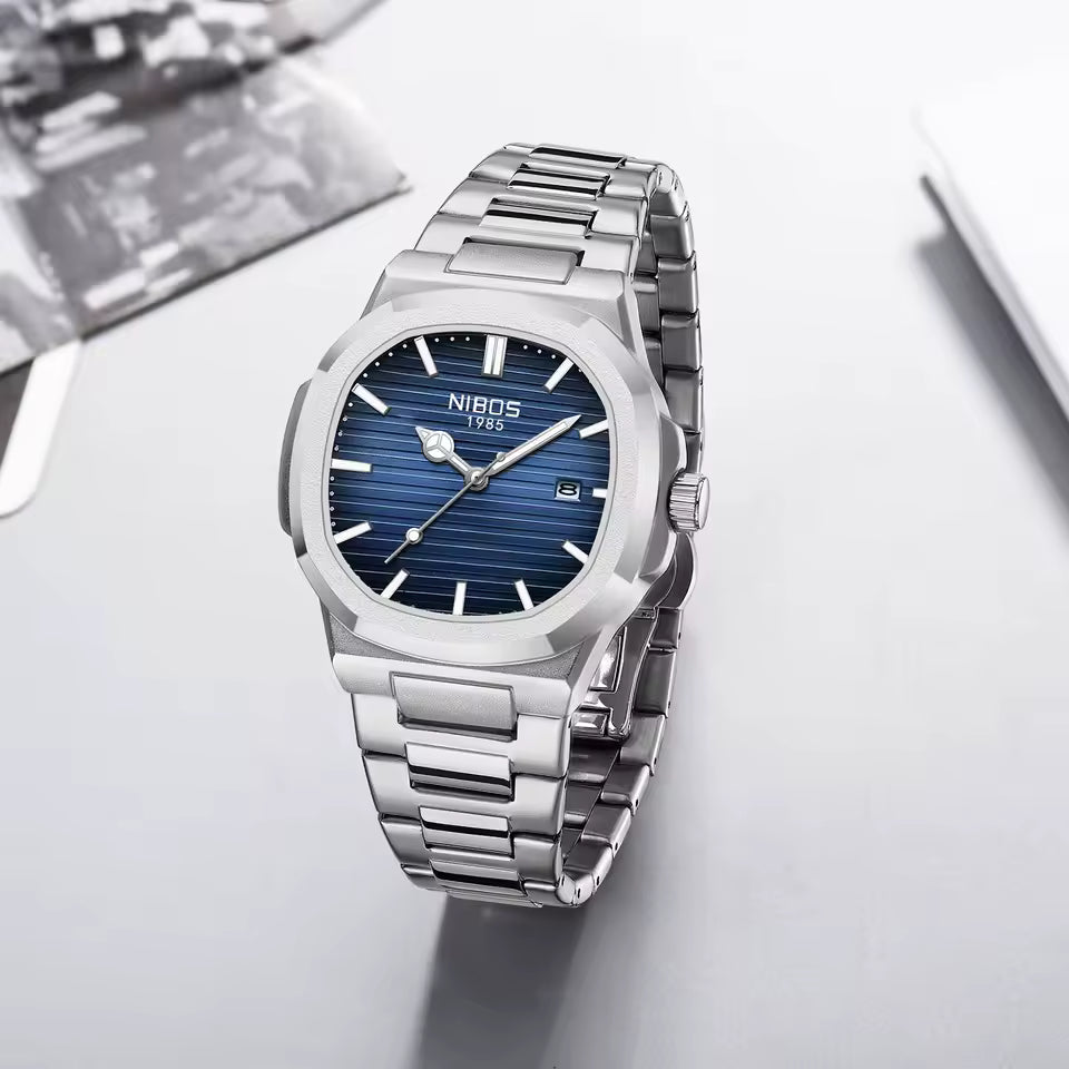 Relógio Masculino Nibosi Luxo Esportivo Quartzo à Prova D’Água