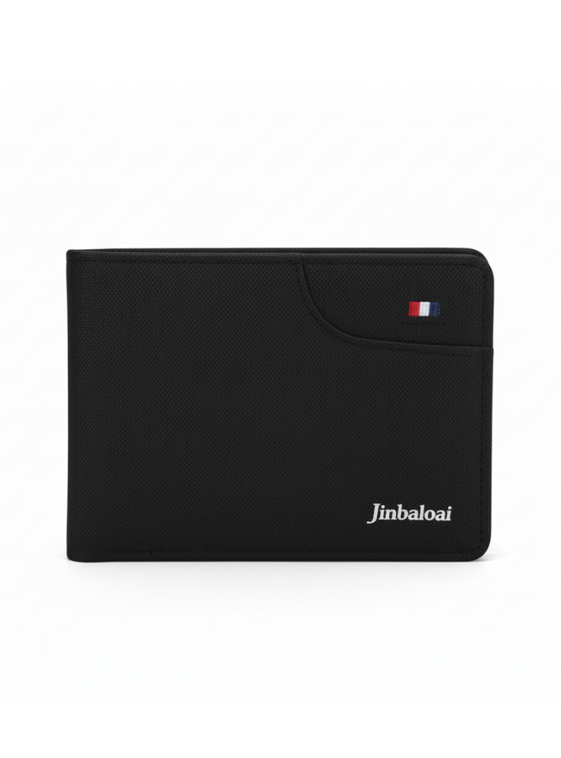 Carteira Masculina de Lona Fina Minimalista e Compacta