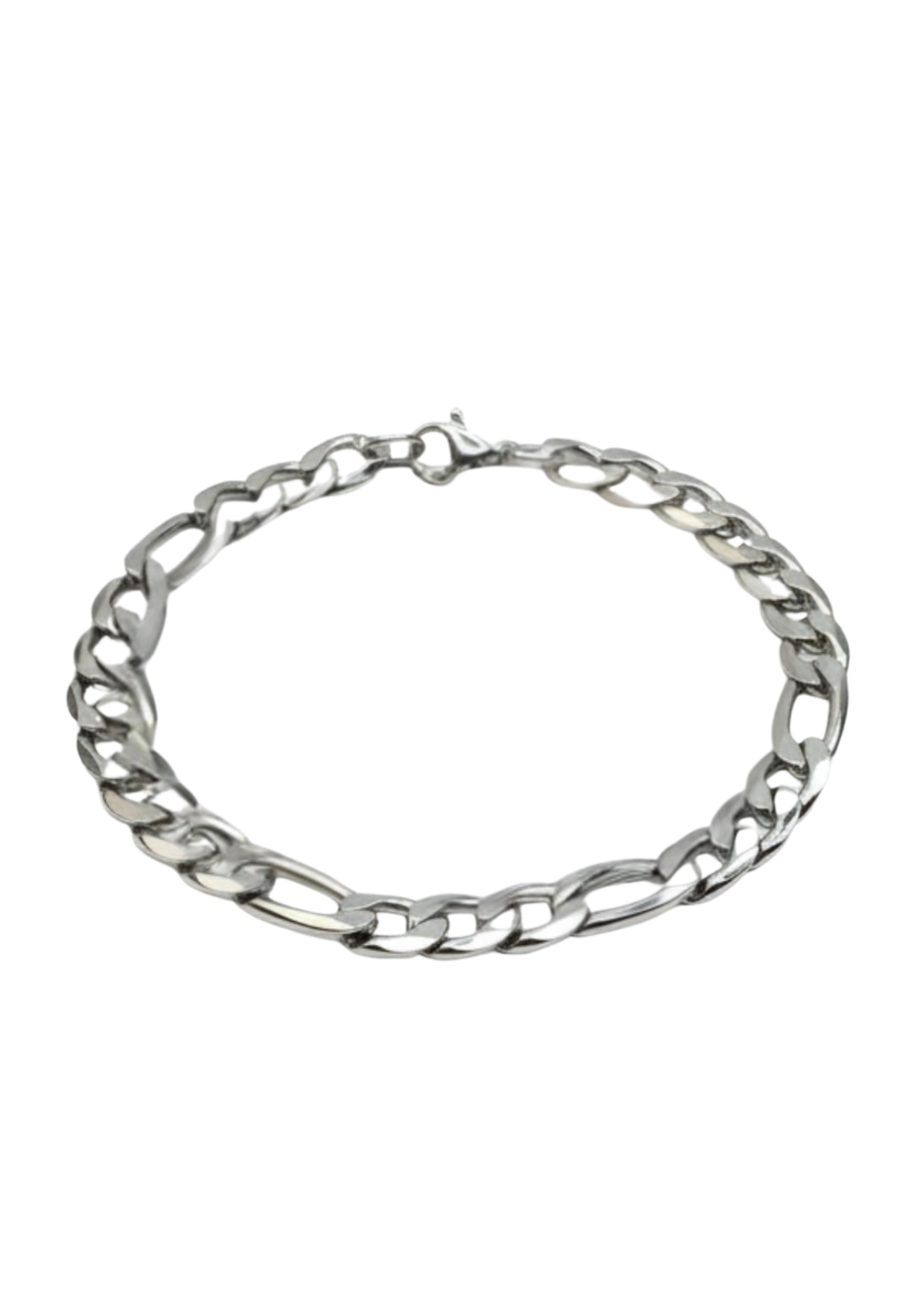 Pulseira Masculina Fígaro Prata 6mm