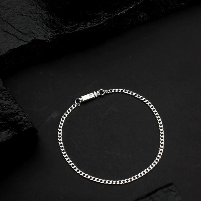 Pulseira Masculina Grumet 2,4mm Prata 925