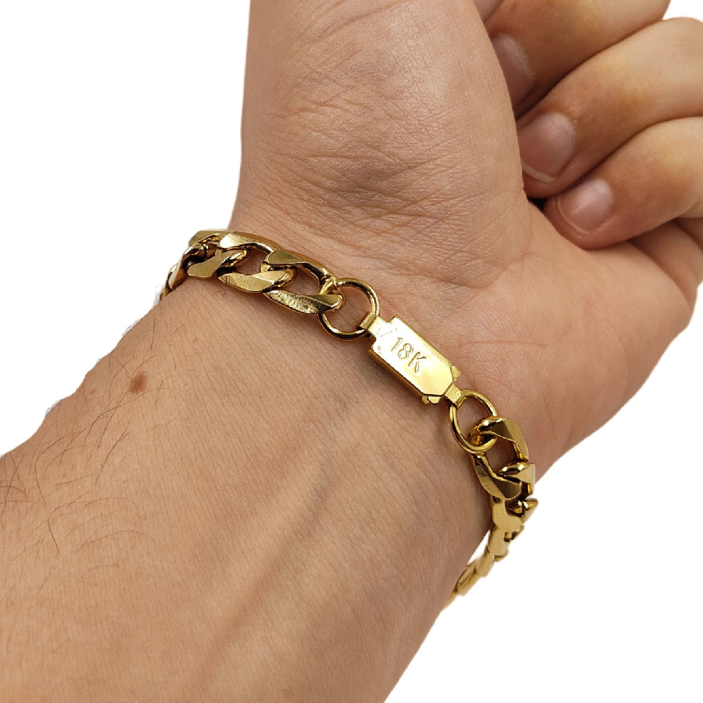 Conjunto Corrente e Pulseira Moeda Antiga Ouro 18K