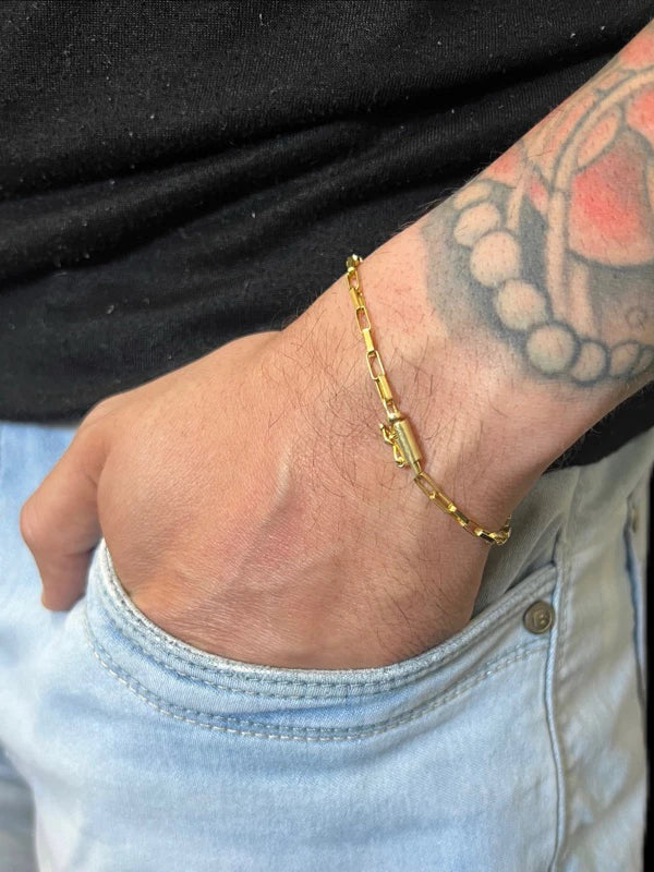 Pulseira Masculina Cartier Moeda Antiga 2.5mm