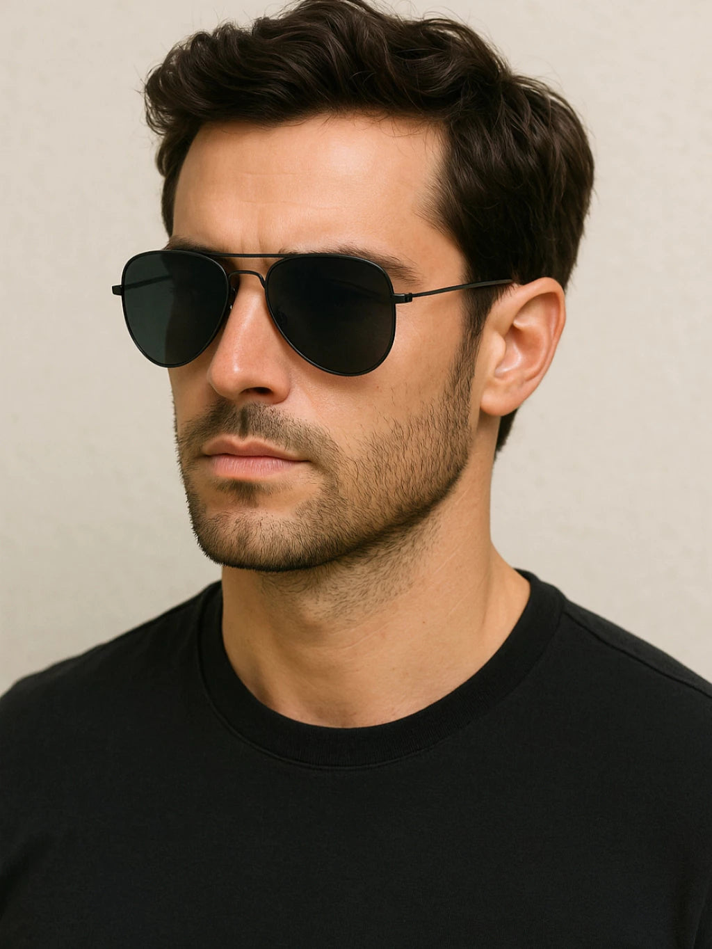 Óculos Aviador Preto Clássico UV400