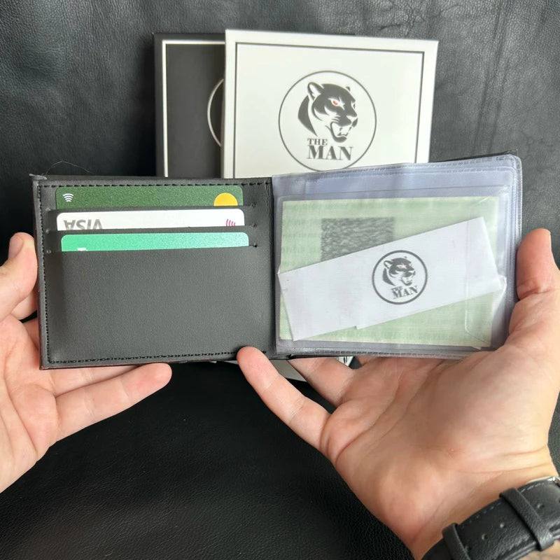 Carteira Masculina THE MAN em Couro Sintético Premium