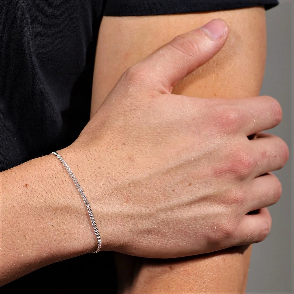 Pulseira Masculina Grumet 2,4mm Prata 925